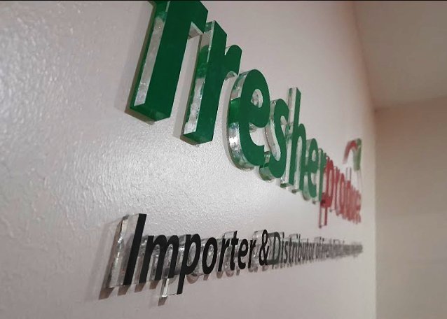 Fresher Produce 3D Acrylic Lettering